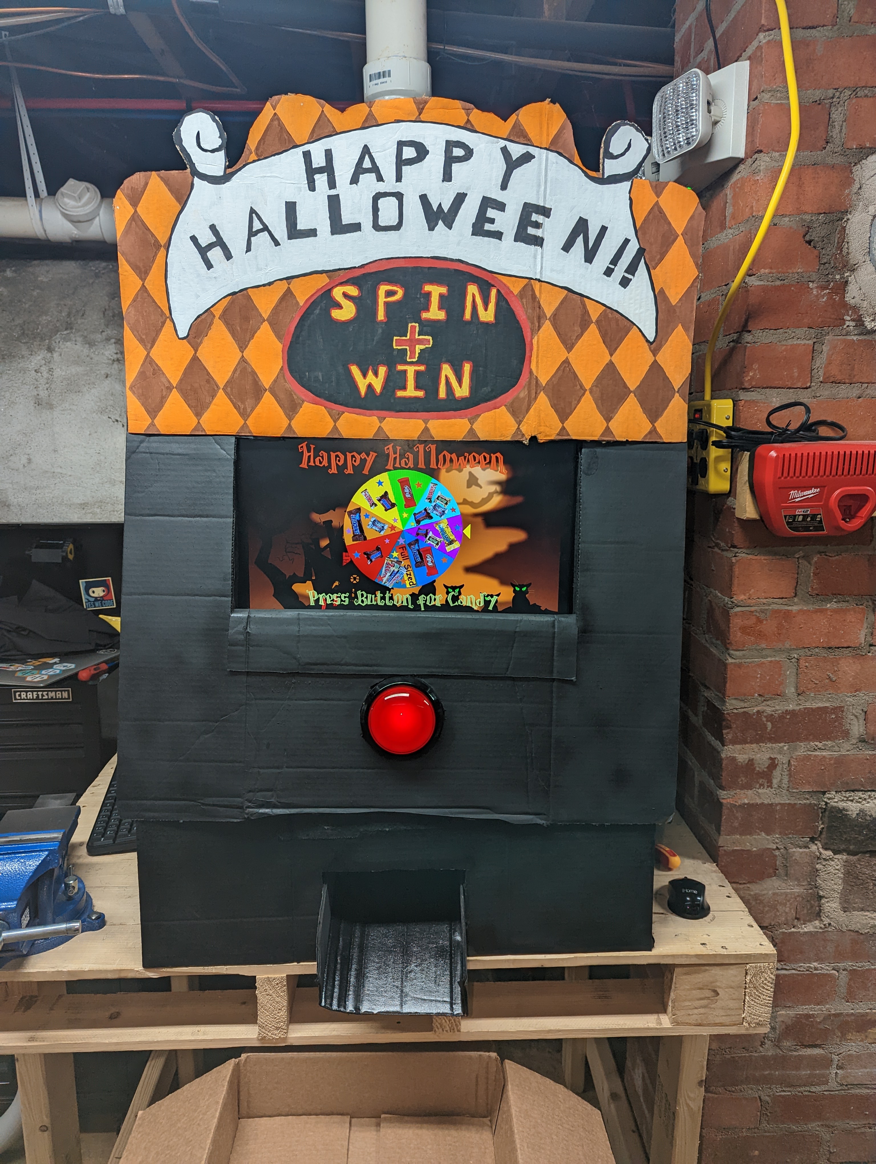 Homemade Halloween Candy Dispenser