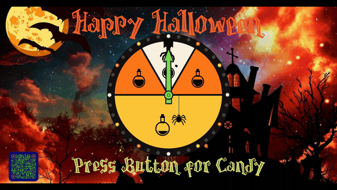 Candy Corn Spinner breaking at the top and swinging down like a pendulum